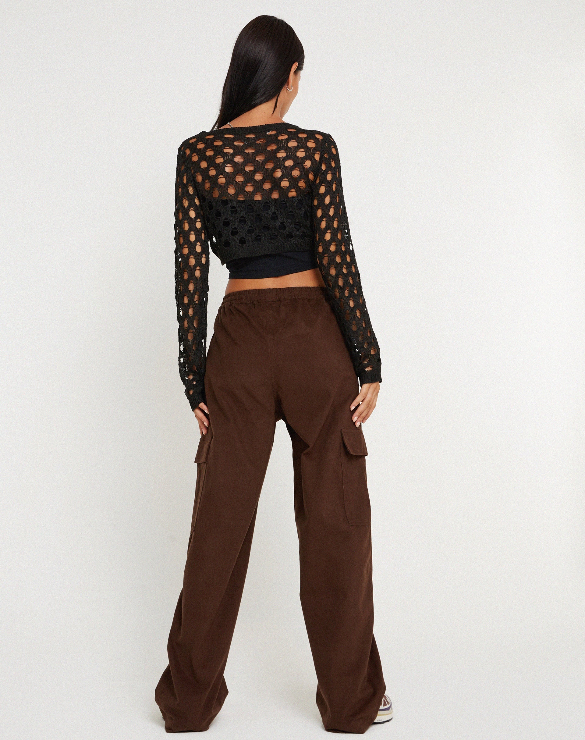 imagen de Geona Wide Leg Cargo Trouser en Marrón