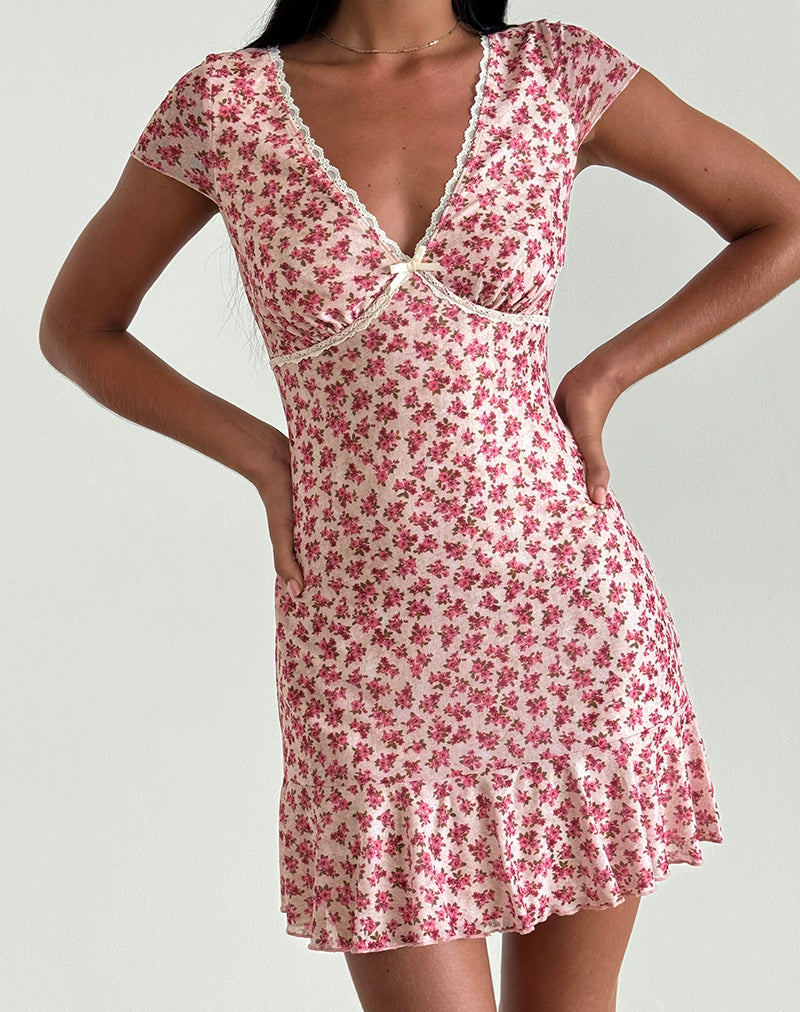 Imagen del vestido Ginevra en Gardenia Romantic con ribete de encaje