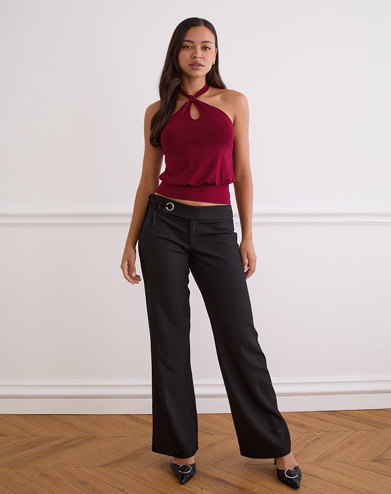 Imagen de Giunea Knot Halter Top en Borgoña