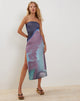 imagen de Givanda Bandeau Maxi Dress in Pink Digi Gradient Print