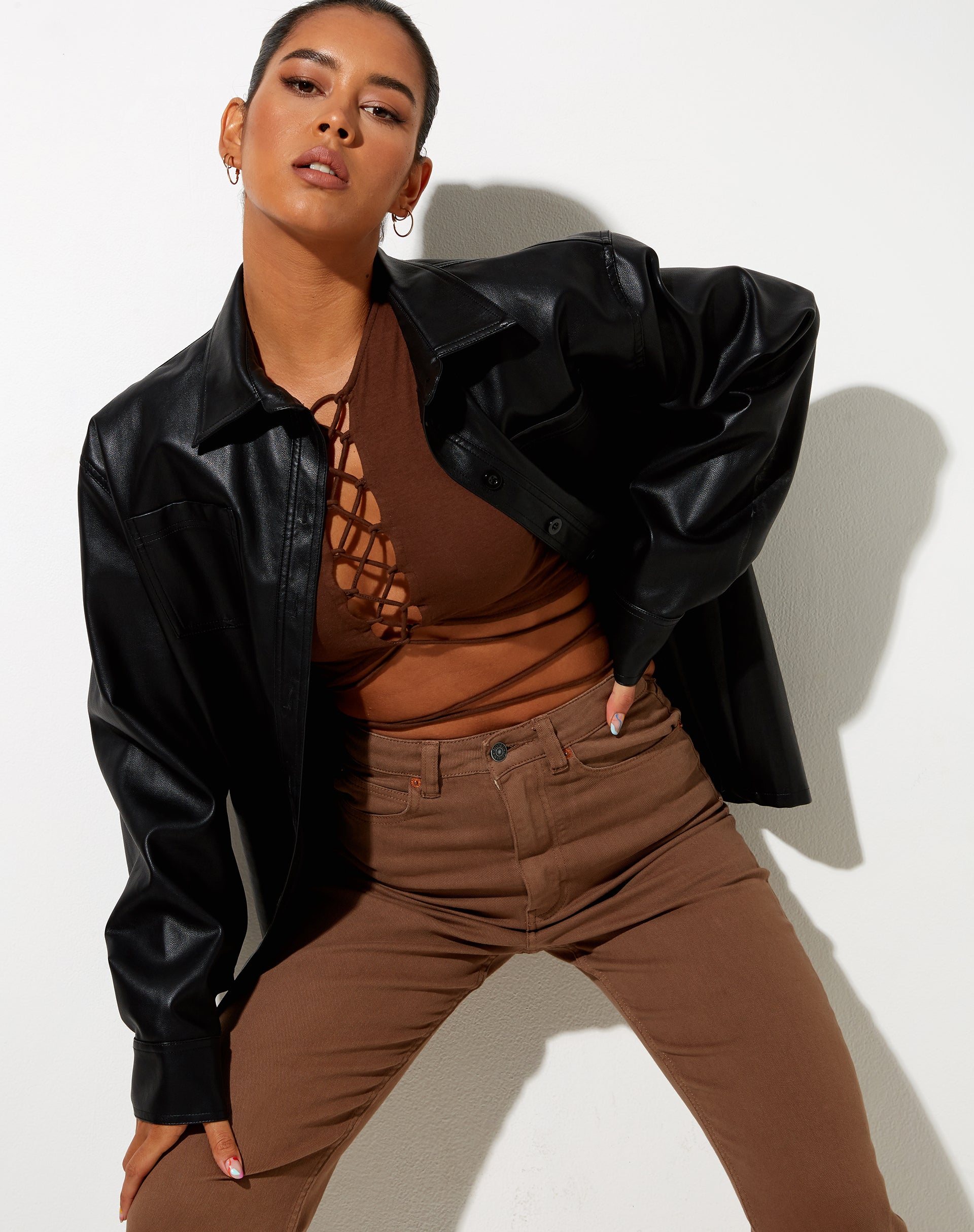 Imagen de Giwta Crop Top en Lycra Cacao