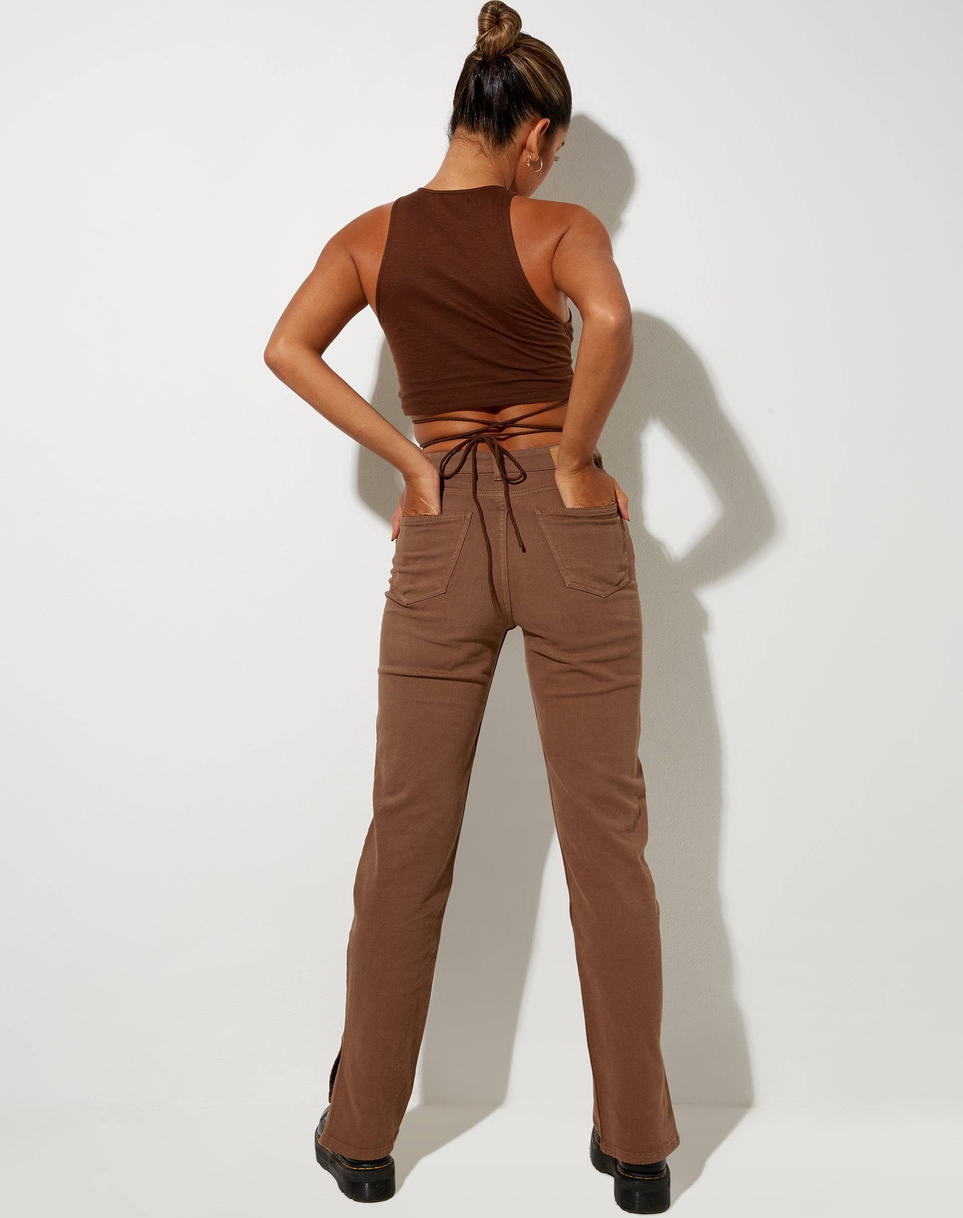 Imagen de Giwta Crop Top en Lycra Cacao