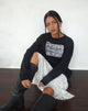Imagen de Glo Sudadera oversize en negro con gráfico Heartbreaker
