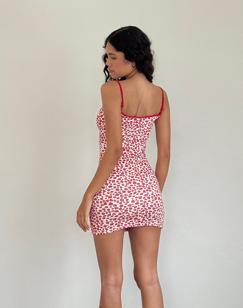 Minivestido Gracias con estampado Fresa 2023