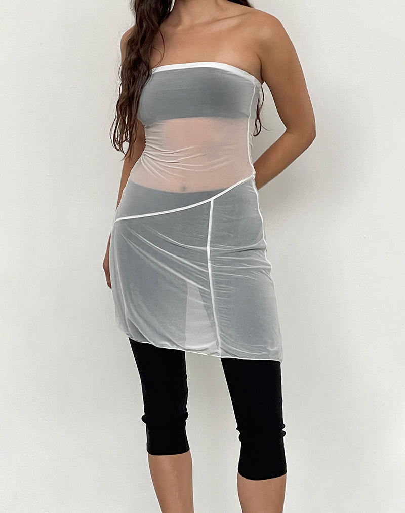 Imagen de Gretchen Bandeau Mini Dress in Sheer Cream