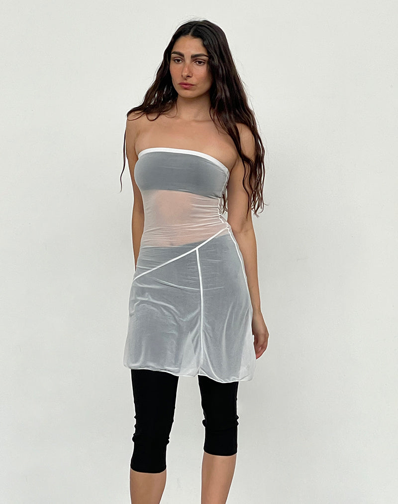 Imagen de Gretchen Bandeau Mini Dress in Sheer Cream