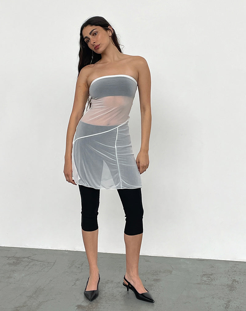Imagen de Gretchen Bandeau Mini Dress in Sheer Cream