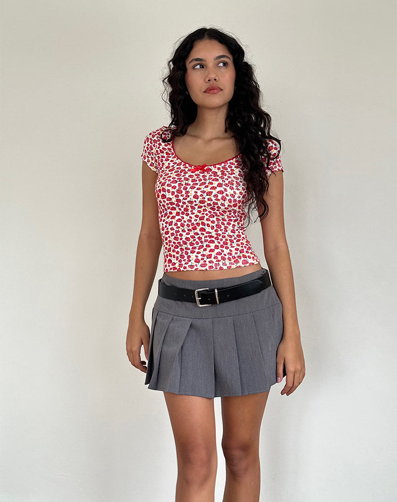 Imagen de Grodi Top ajustado con estampado Fresa 2023