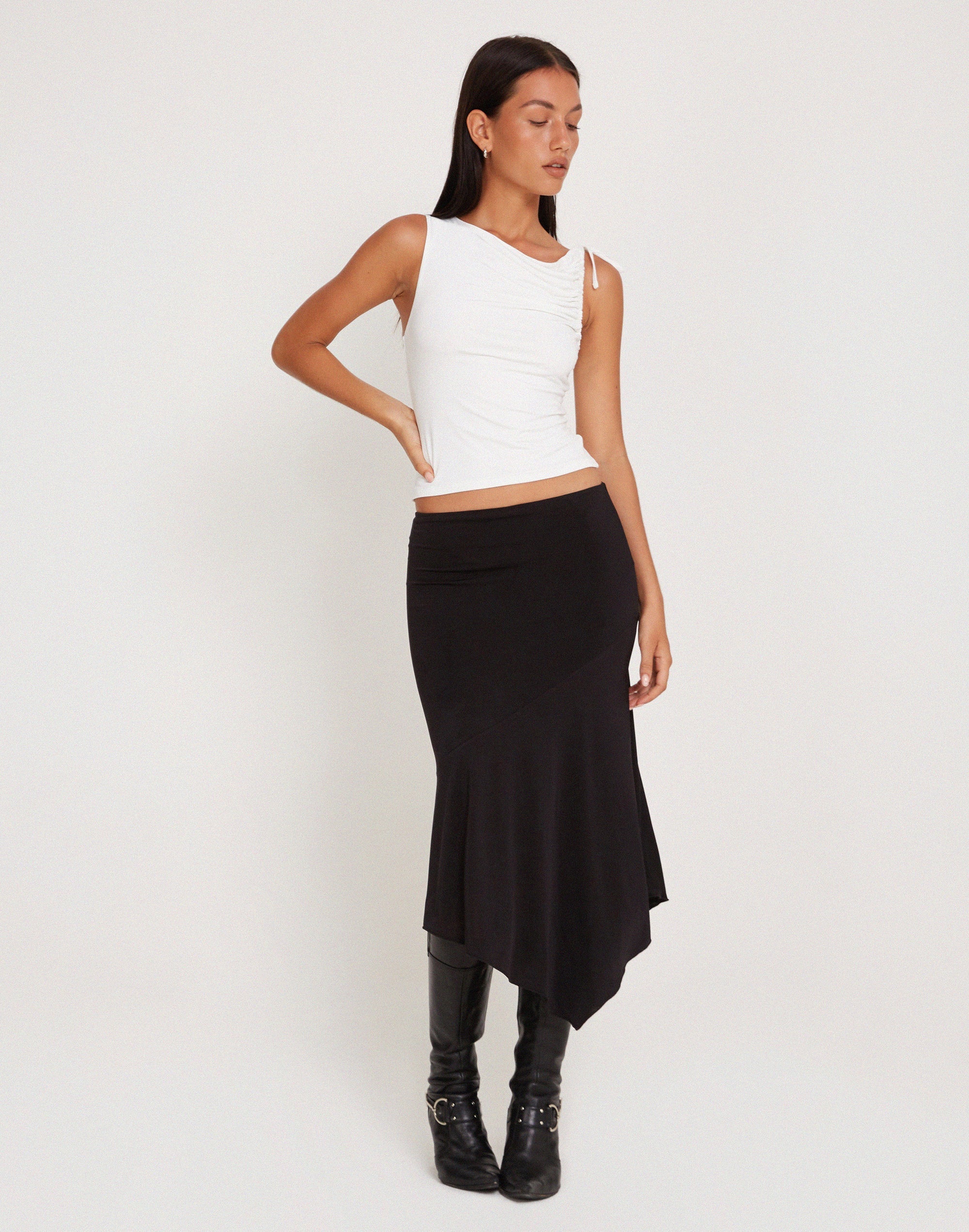 Imagen de Cinta Low Rise Midi Skirt in Black