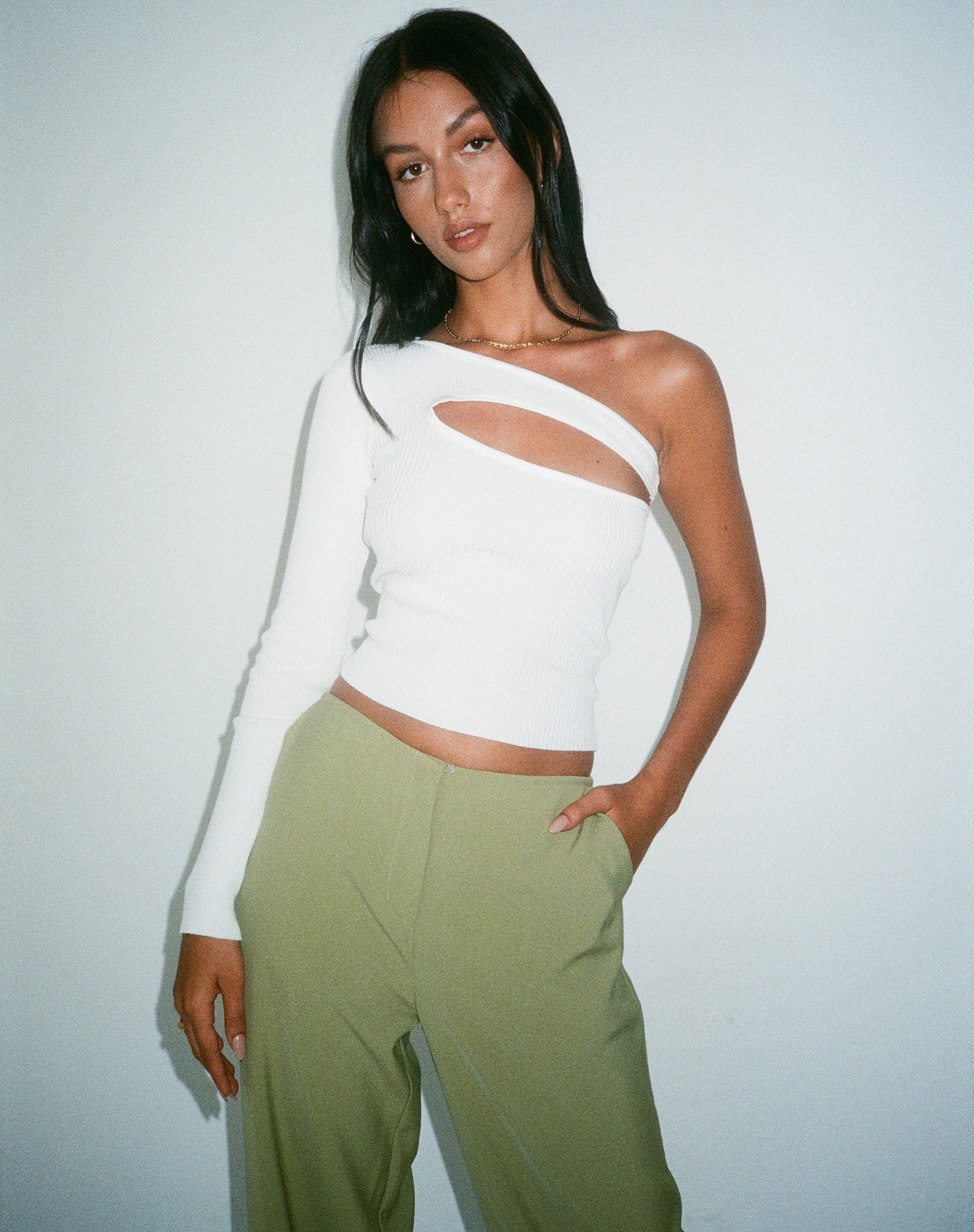 imagen de MOTEL X OLIVIA NEILL Haimi Top en Rib Star Blanco