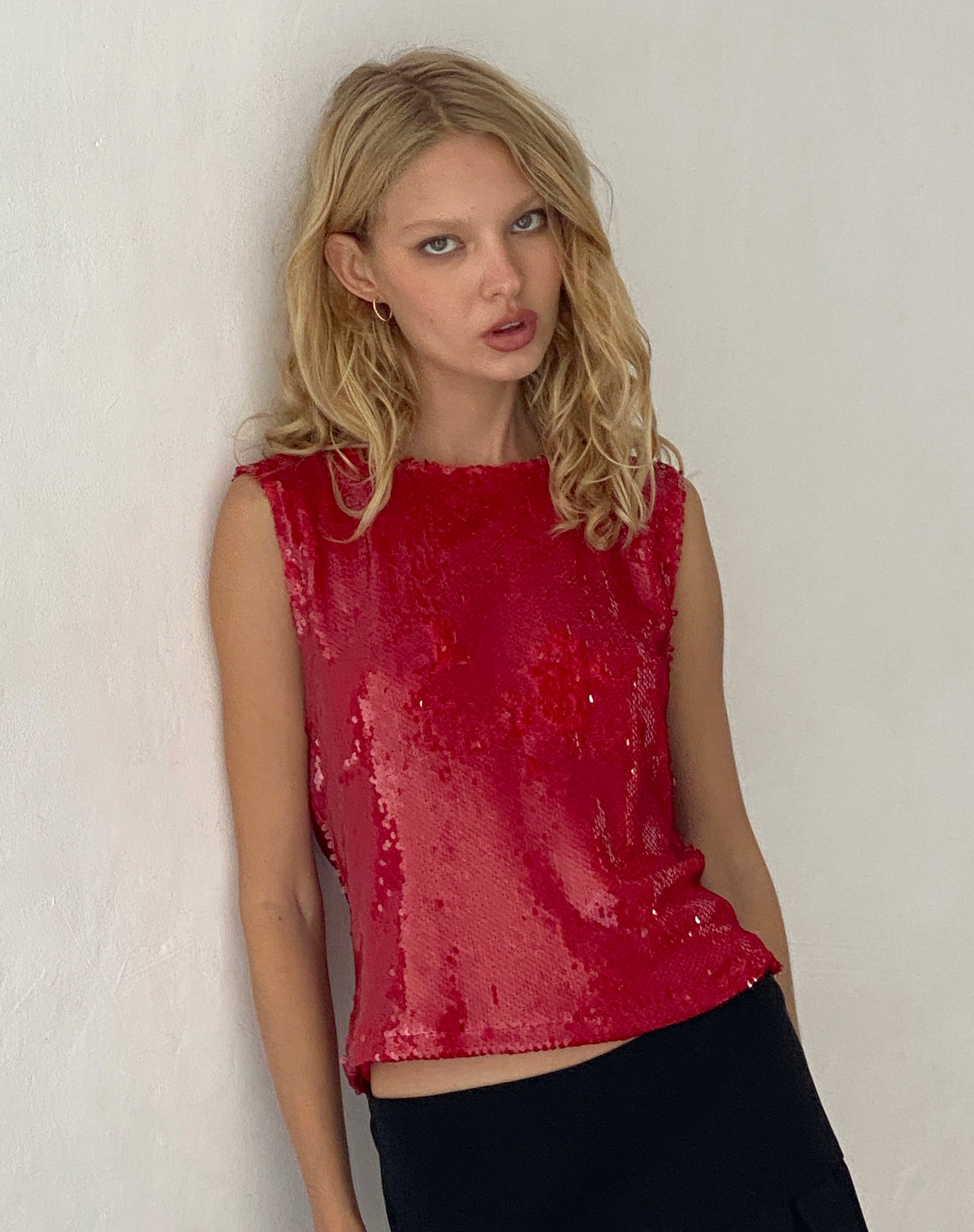 Imagen de la camiseta Hala de lentejuelas rojas