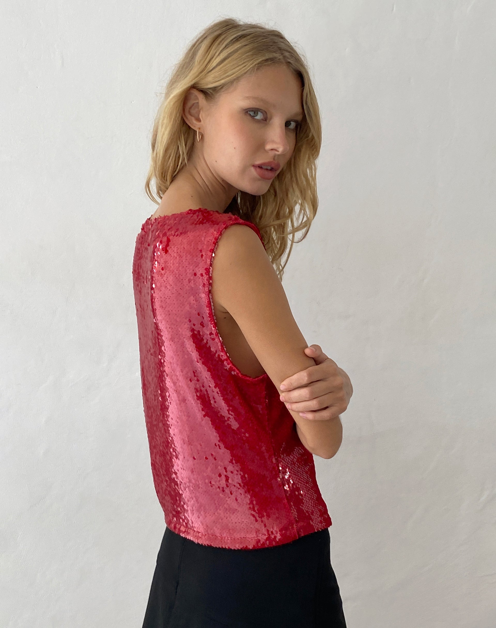 Imagen de la camiseta Hala de lentejuelas rojas