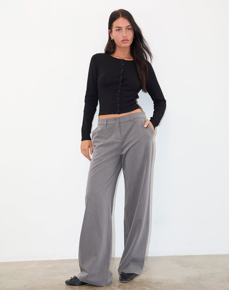 Pantalón de pata ancha Halda en gris oscuro
