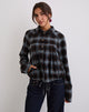 Imagen de Harana Chaqueta con cuello a cuadros azules y marrones