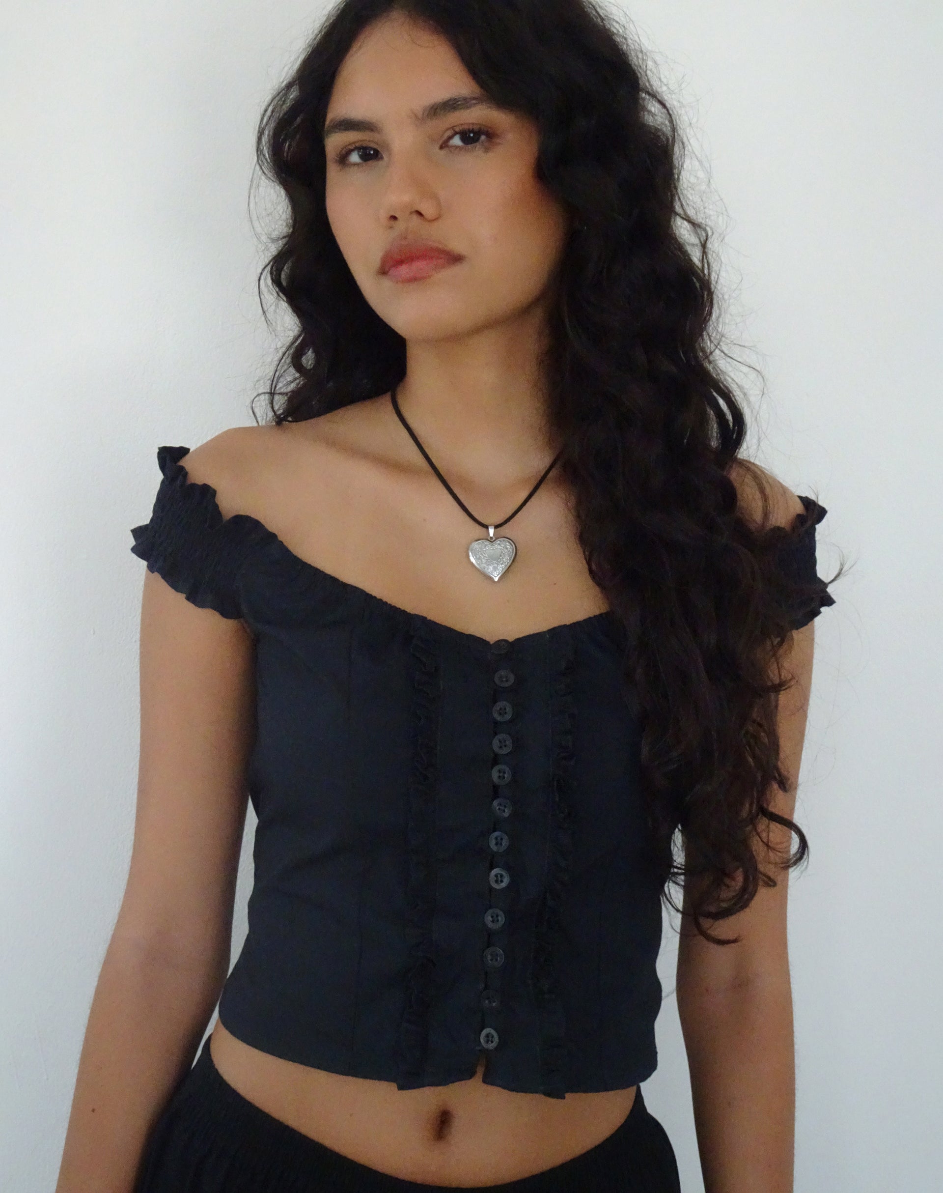 Imagen de Alderidge Bardot Corset Top Negro