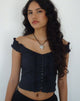 Imagen de Alderidge Bardot Corset Top Negro