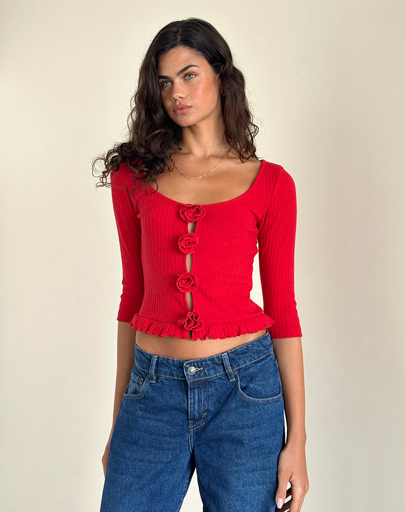 imagen de Harpan Rosette Front Top en Rojo
