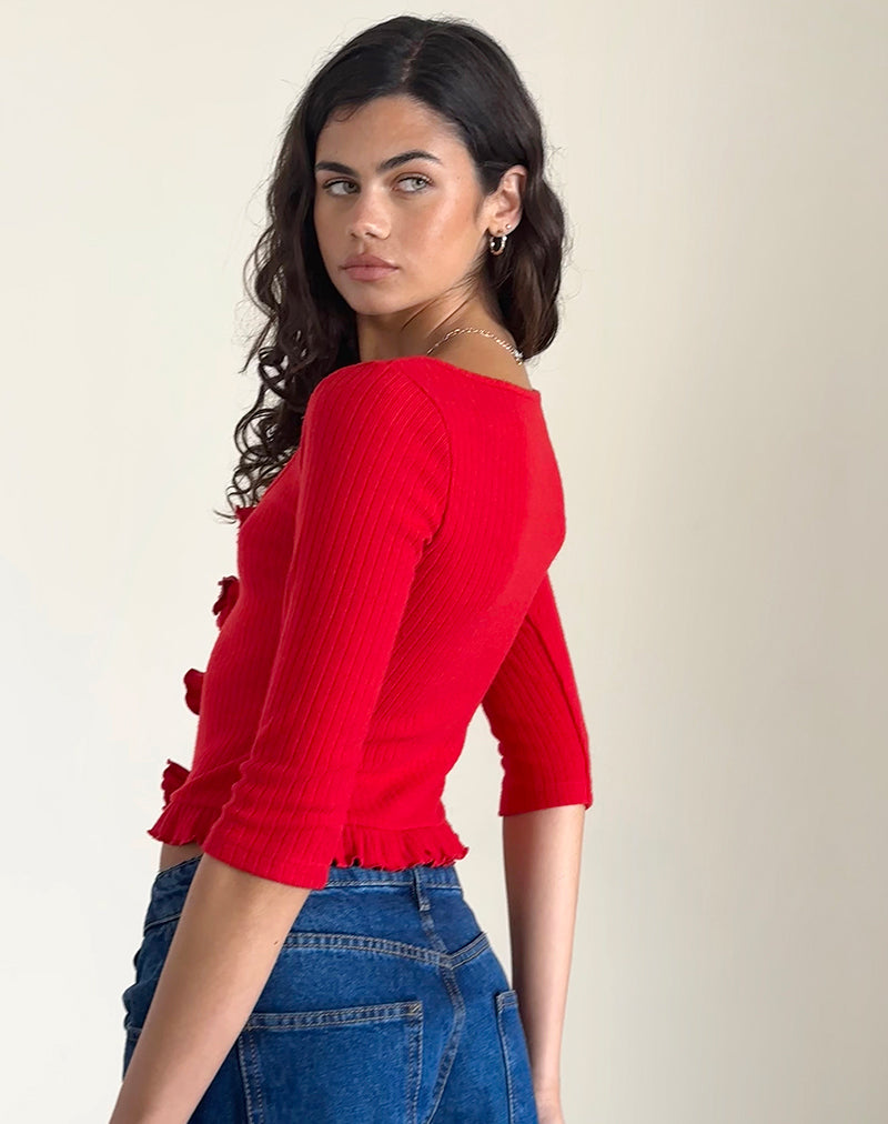 imagen de Harpan Rosette Front Top en Rojo