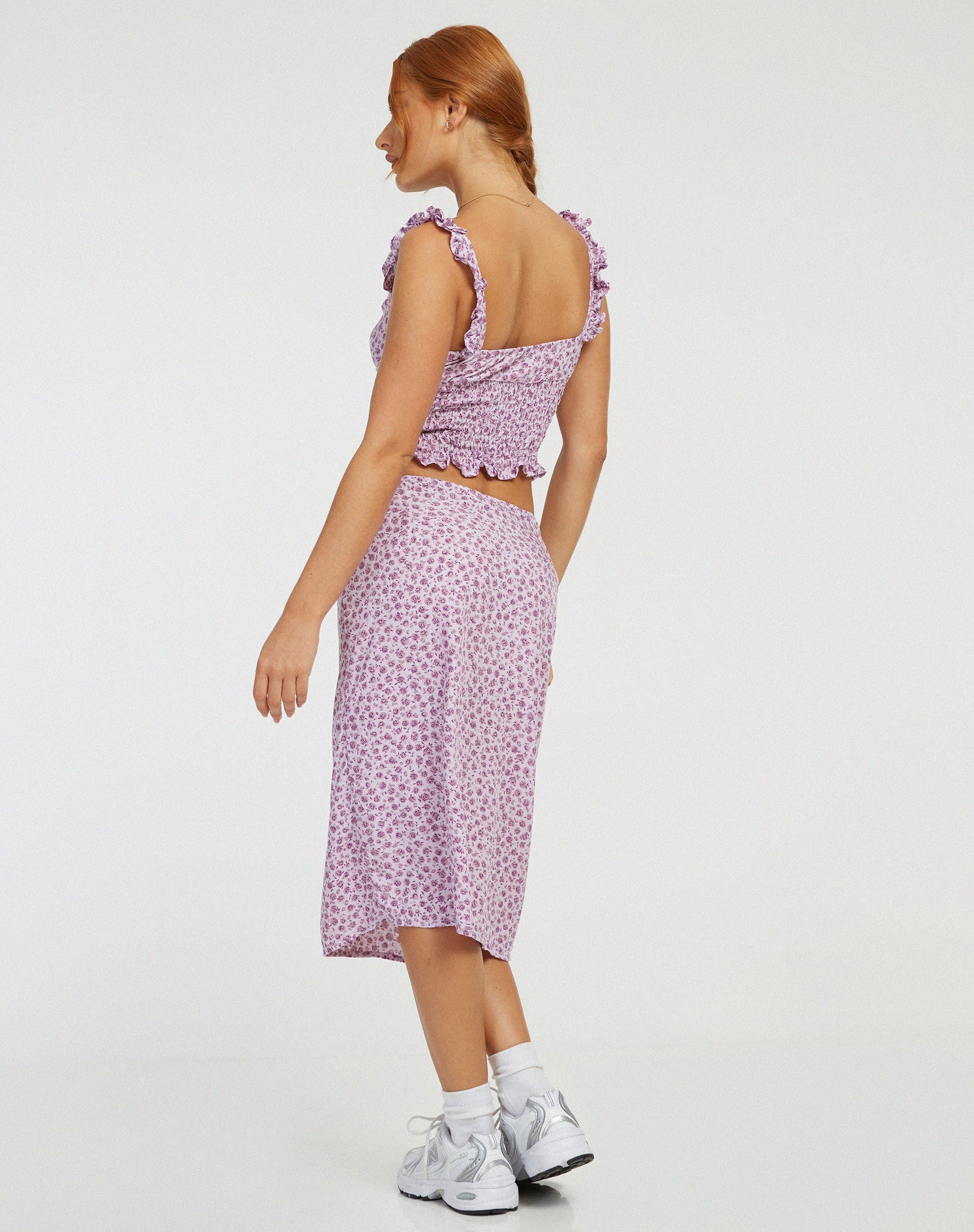 Imagen de Harriet Falda Midi en Ditsy Rose Lila