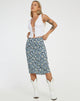 imagen de Harriet Midi Skirt in Floral Field Navy