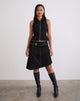 Imagen de Hayashi Falda Midi Asimétrica en Denim Lavado Negro