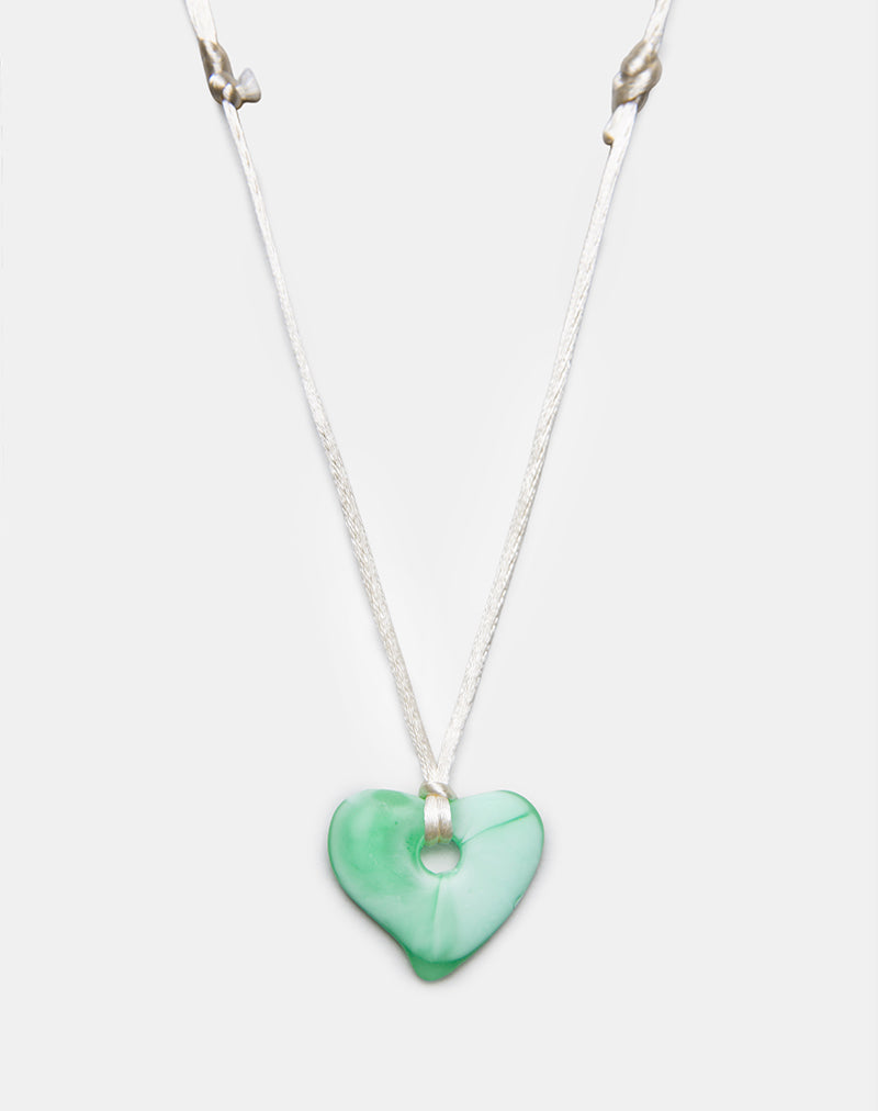Imagen de Collar Corazón de Resina Verde
