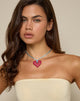 Imagen de Collar Corazón de Resina Rojo