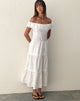 Imagen de Helpa Vestido Bardot Maxi en Blanco