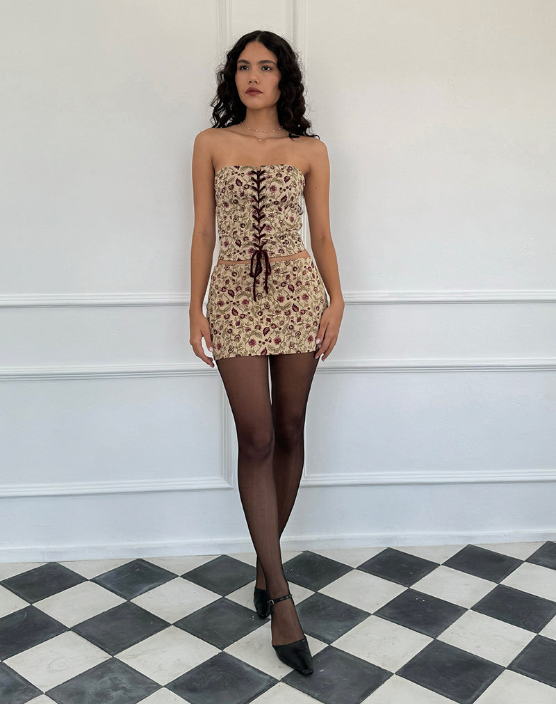 Top Corsé Heska en Botanical Taupe