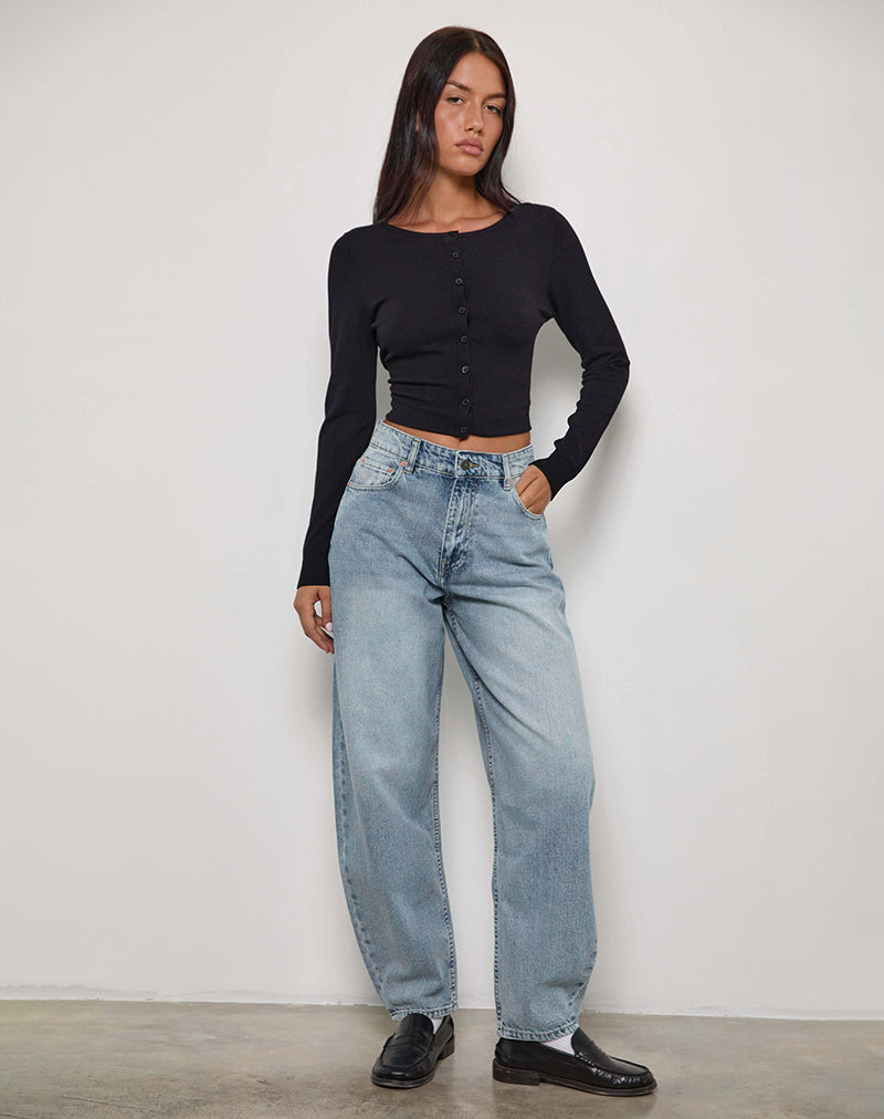 Imagen de High Rise Barrel Jean en Bleu