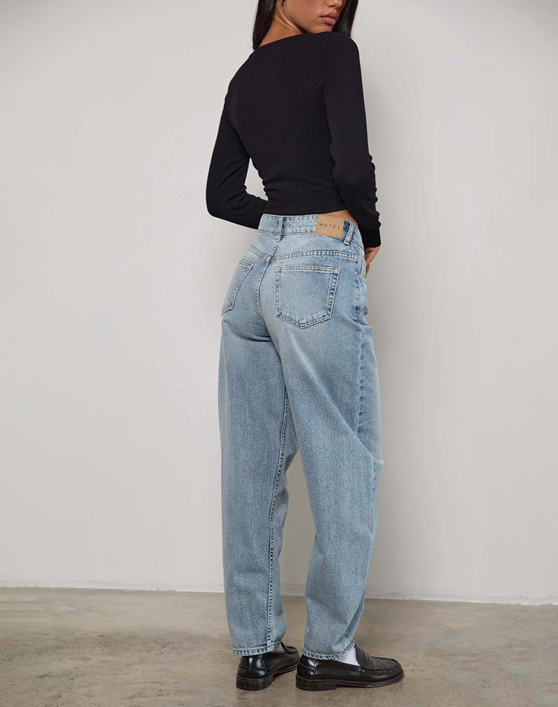 Imagen de High Rise Barrel Jean en Bleu