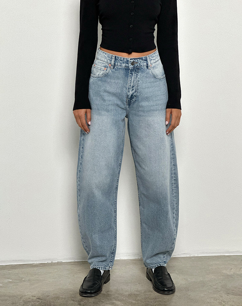 Imagen de High Rise Barrel Jean en Bleu