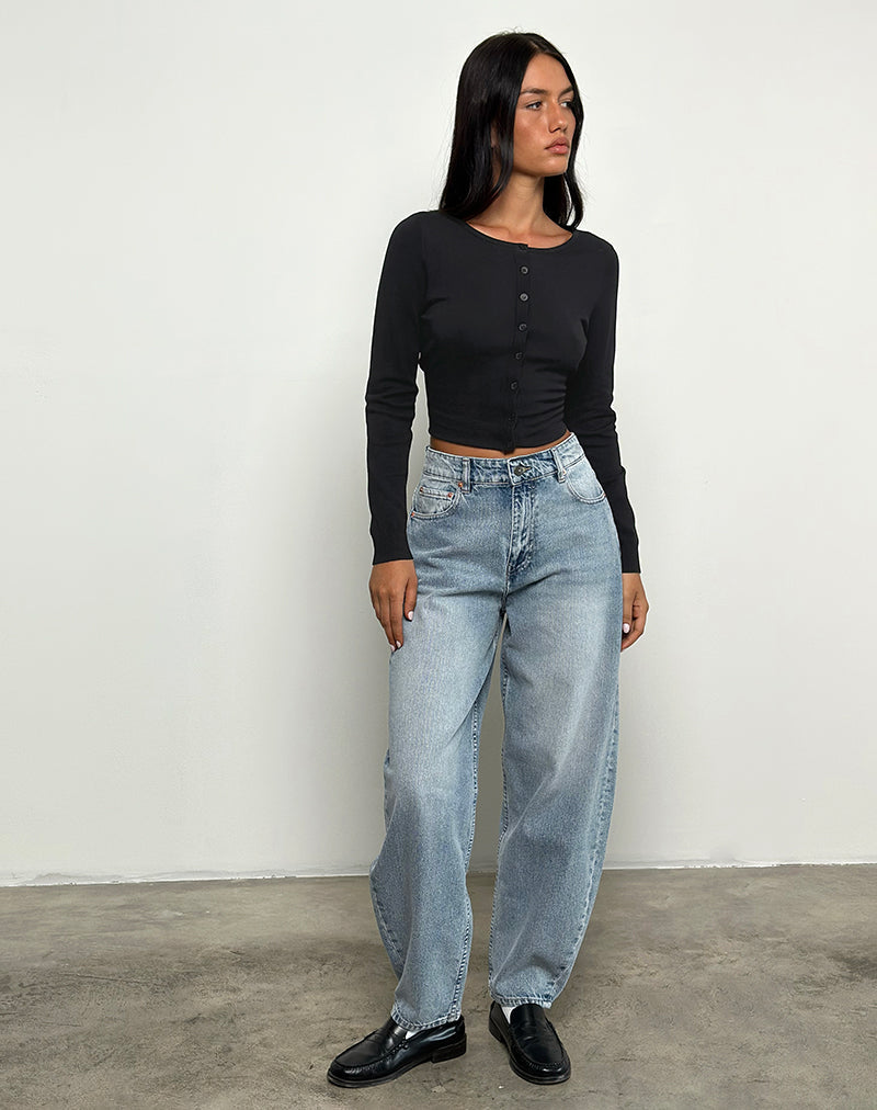 Imagen de High Rise Barrel Jean en Bleu