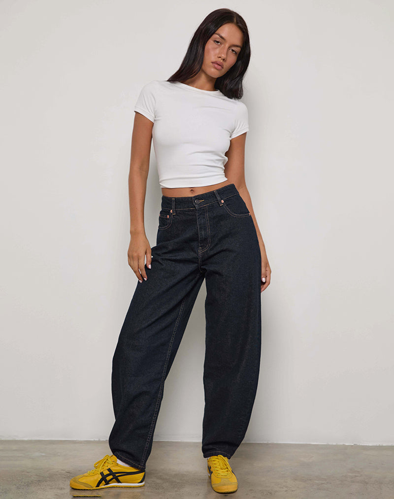 Imagen de High Rise Barrel Jean en Indigo