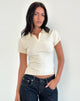 Imagen de Hilda Top con cuello en punto marfil