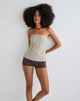 Imagen de Hisana Bandeau Top de rayas amarillo