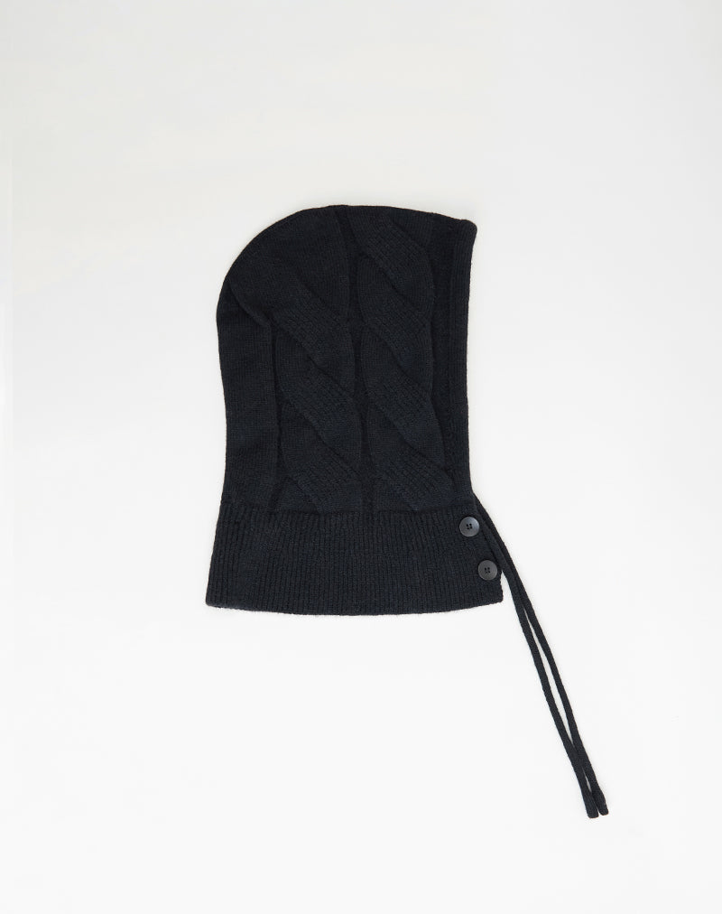 Image of Gorro con capucha de punto Negro