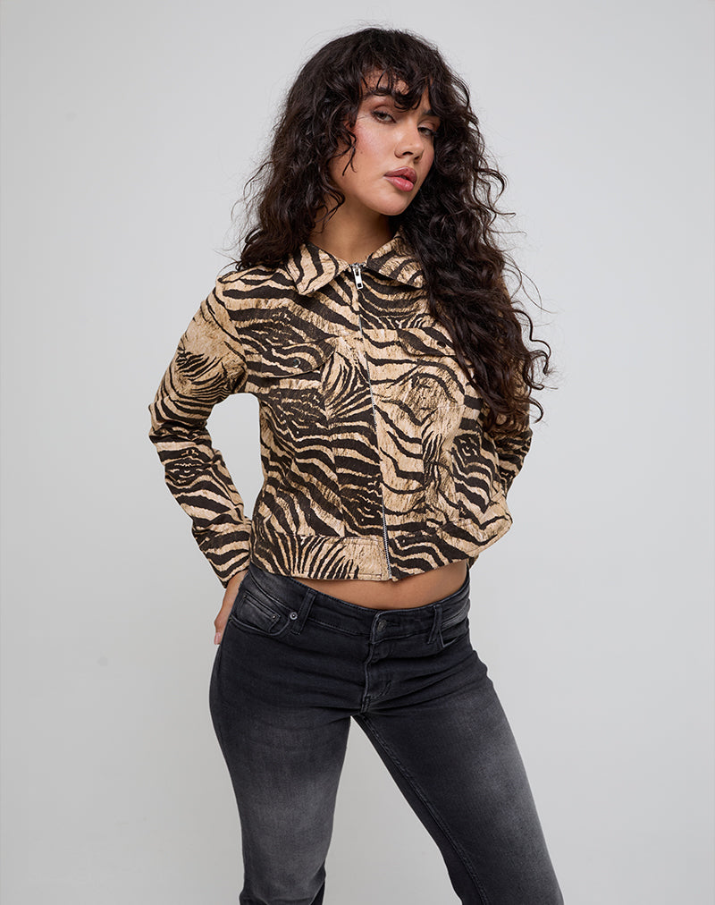 Chaqueta Hoshi con estampado de animales salvajes