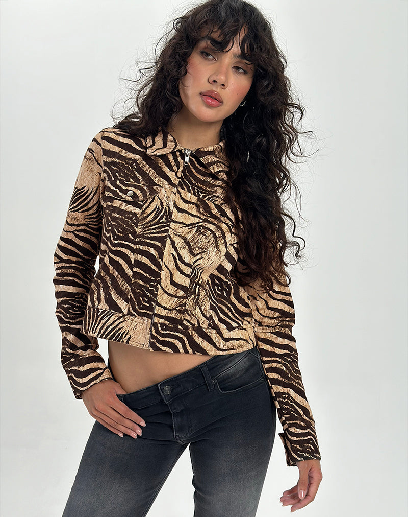 Imagen de la chaqueta Hoshi con estampado de animales salvajes