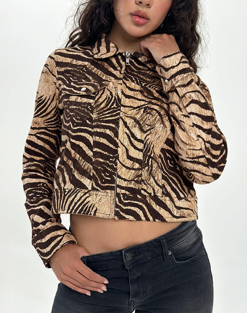 Chaqueta Hoshi con estampado de animales salvajes