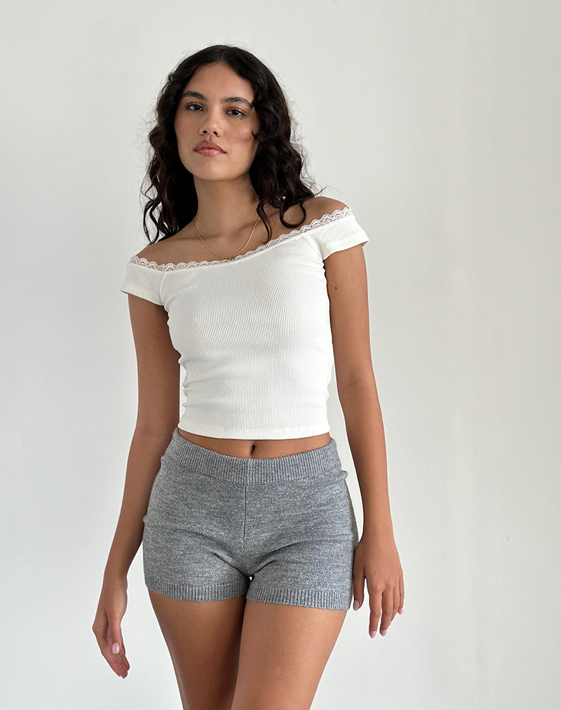 Husan Hot Pants en punto gris