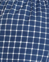 Popelín de tartán azul marino