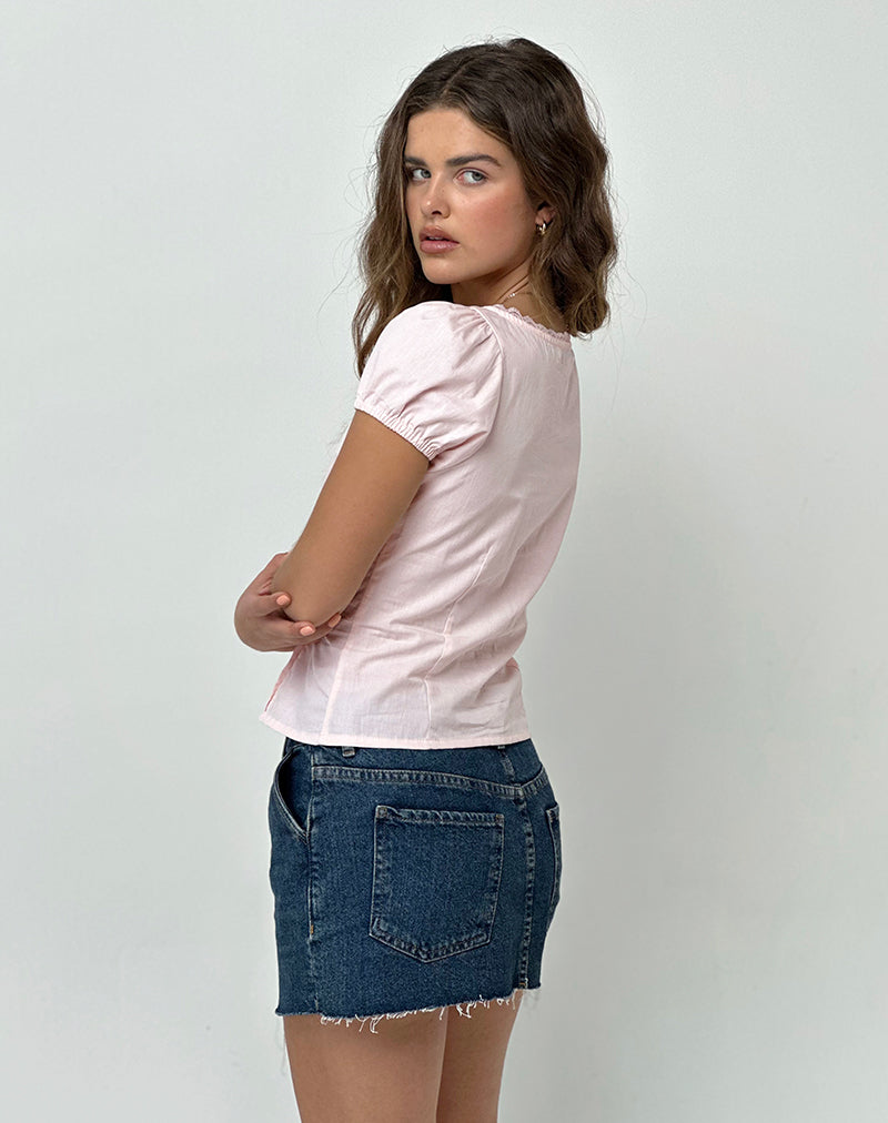 Imagen de Ilias Corset Top de popelina rosa claro