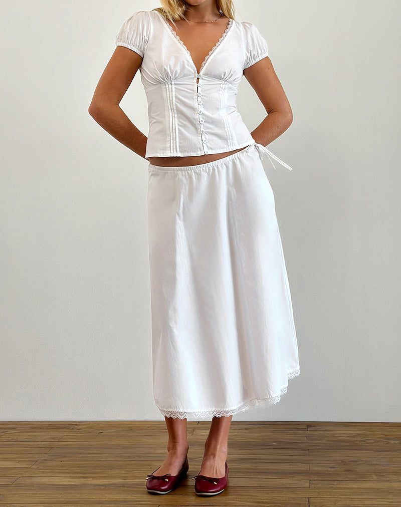 Imagen de Ilias Corset Top de popelina Blanco