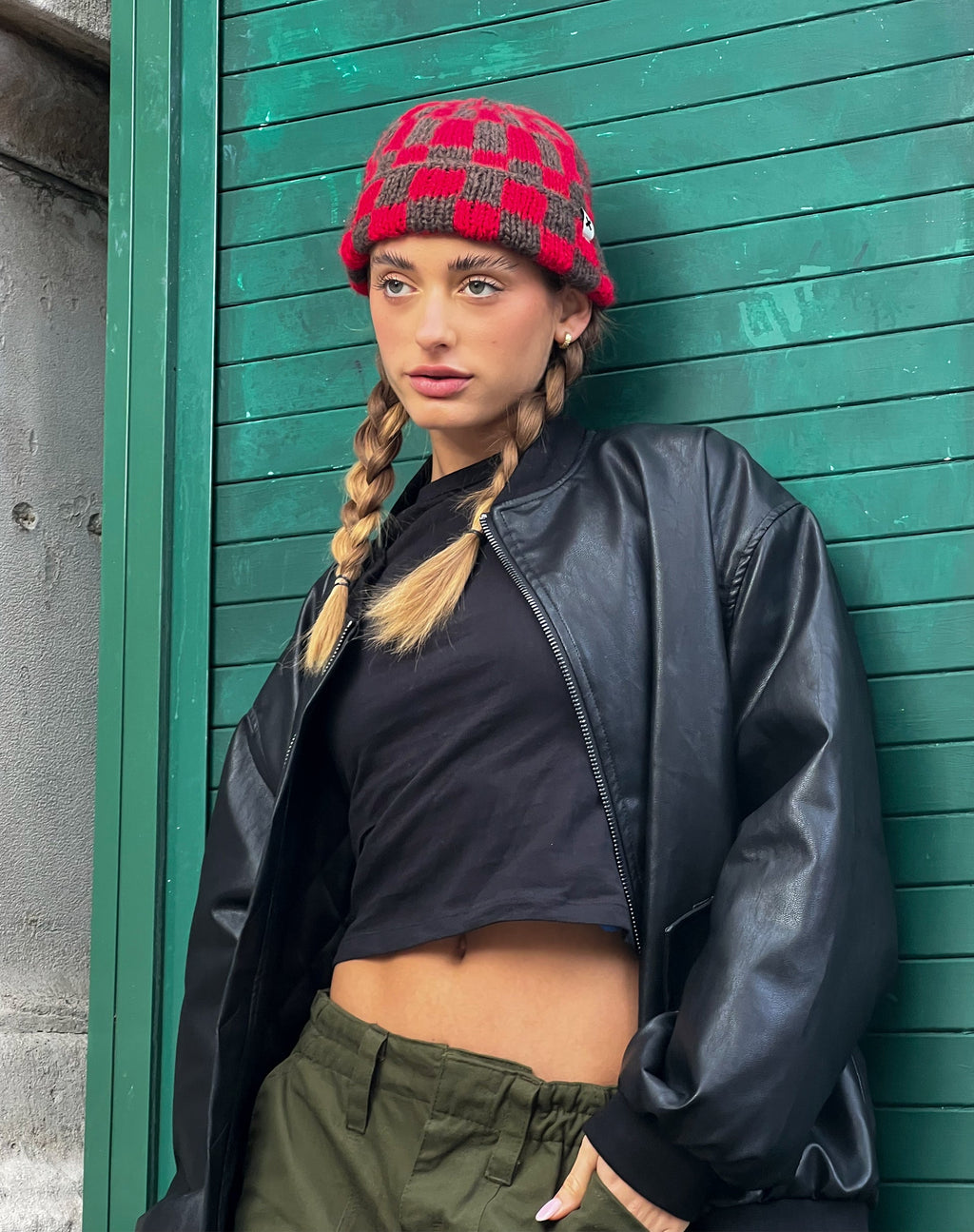 Chaqueta Benta en PU Negro