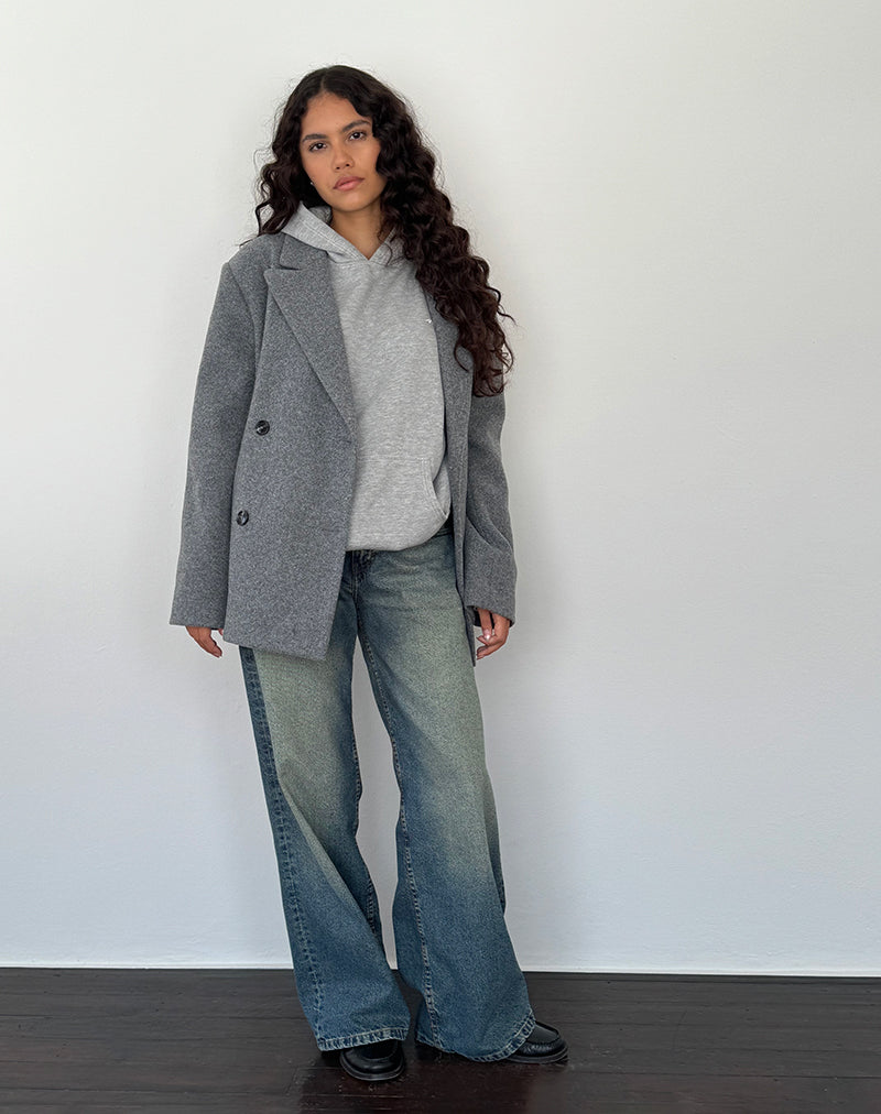 Imagen de Binaiya Oversized Wool Blazer in Grey