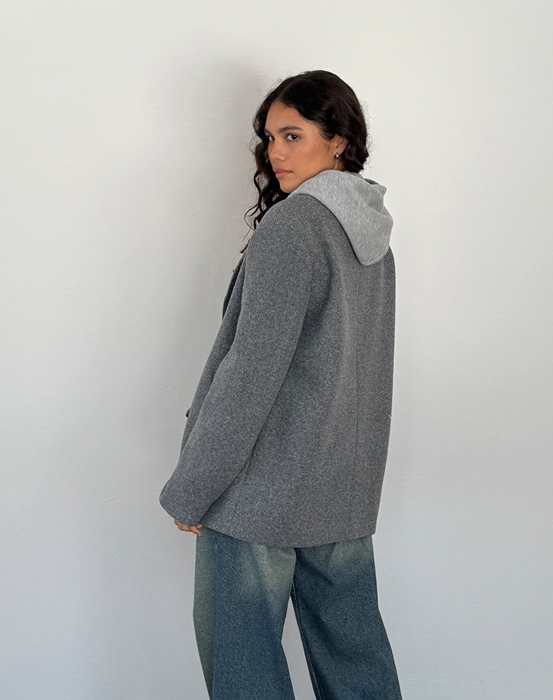 Imagen de Binaiya Oversized Wool Blazer in Grey
