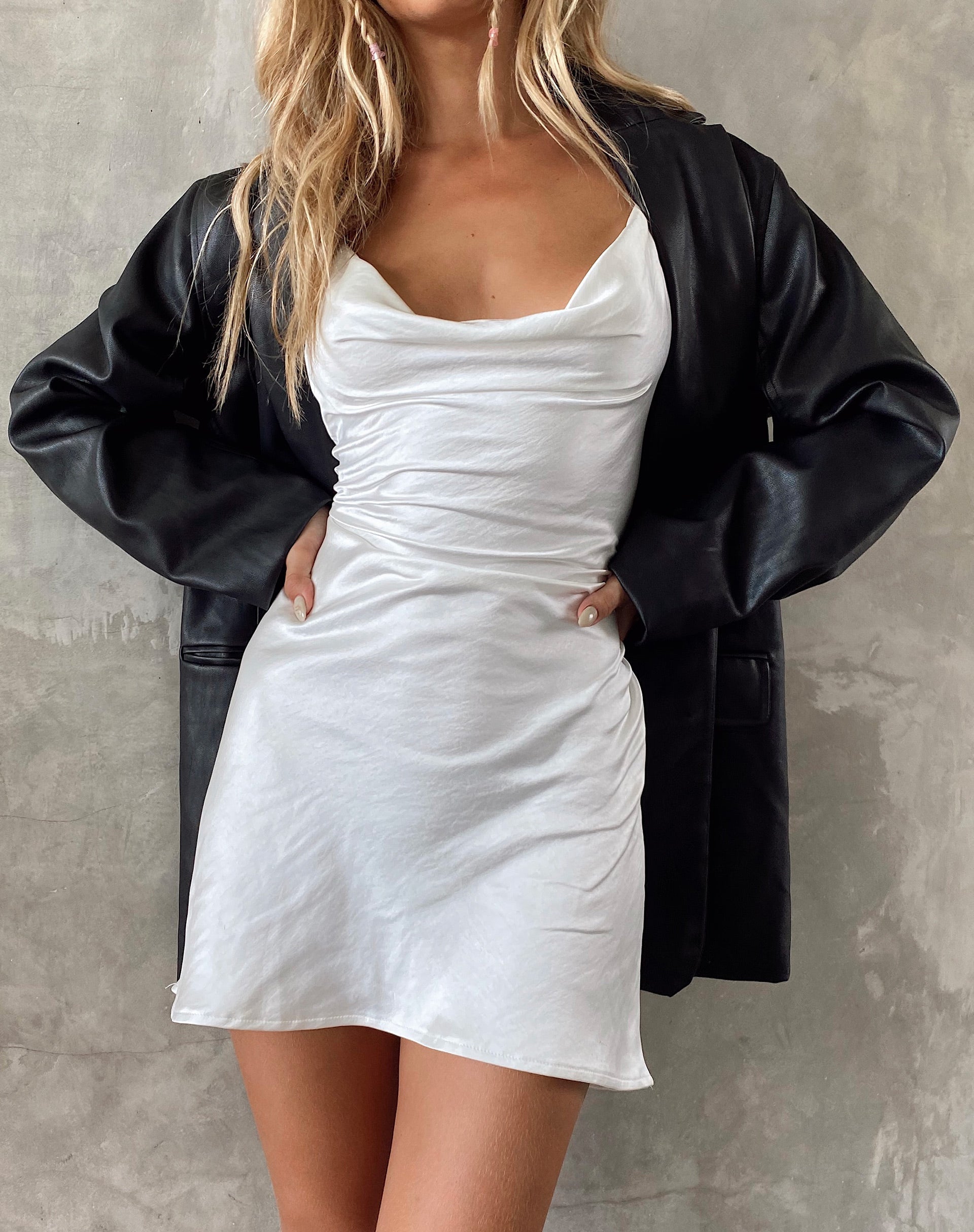 Imagen de Paiva Slip Dress in Satin Ivory