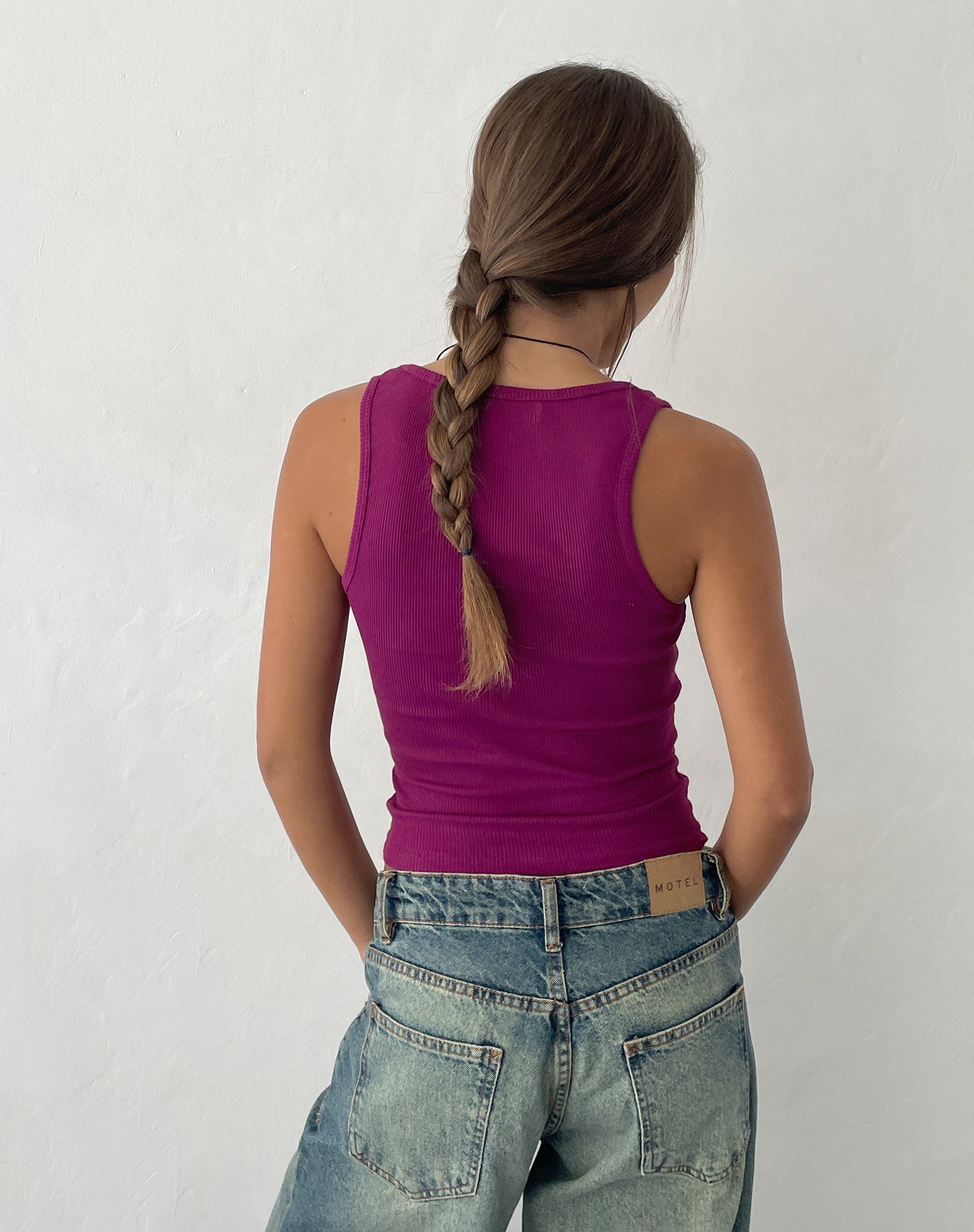 Imagen de Roxe Ribbed Vest Top en Berry