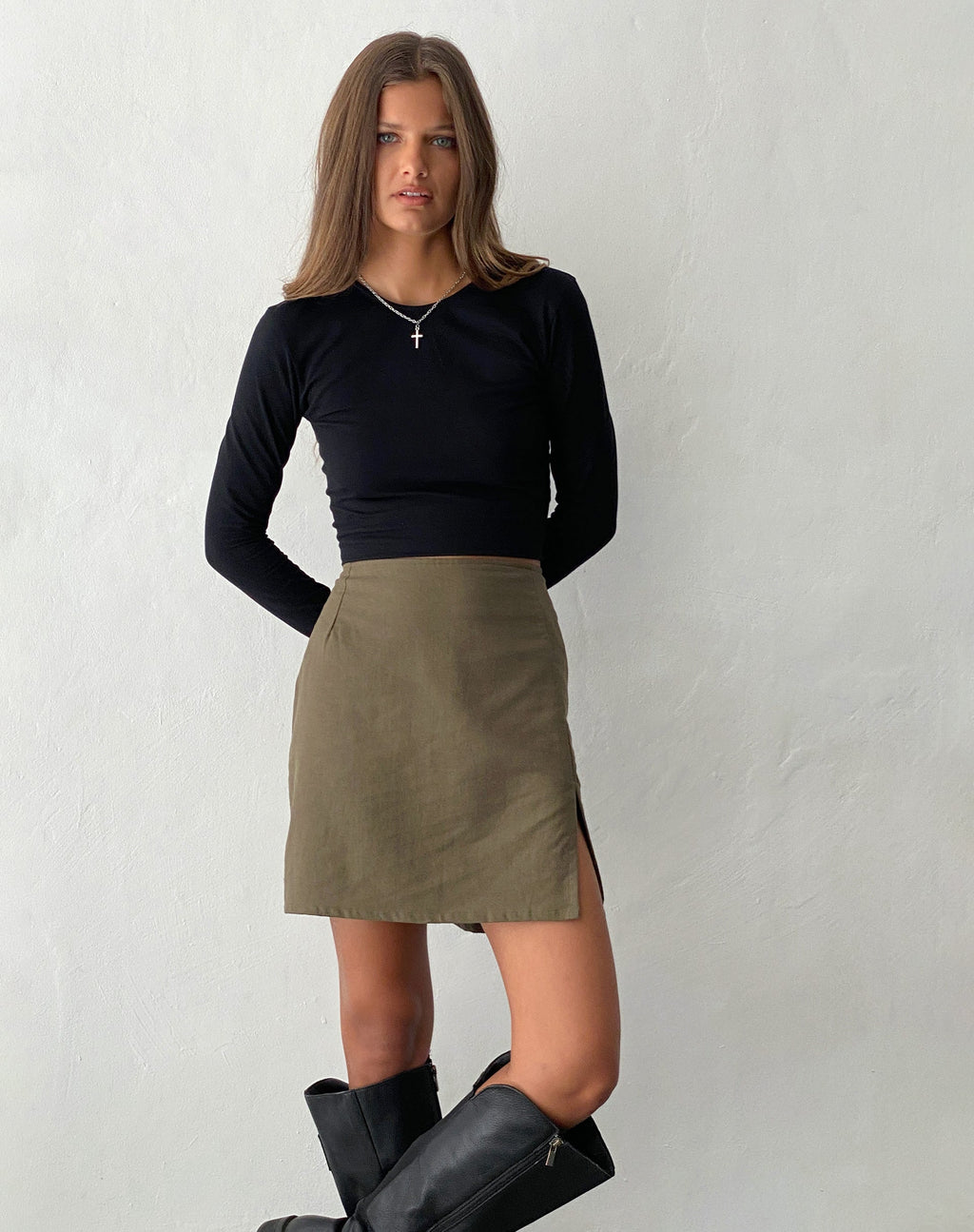 Minifalda Sheny en caqui